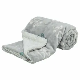 Pet blanket Trixie Jimmy Soft Light grey Polyester Plush 150 × 100 CM