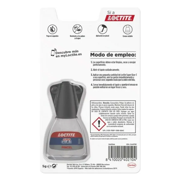 Liima Super Glue 3 Loctite 767806 Maalisuti (1 osaa)
