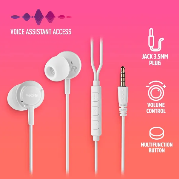 Headphones NGS CROSSDRIFTWHITE White