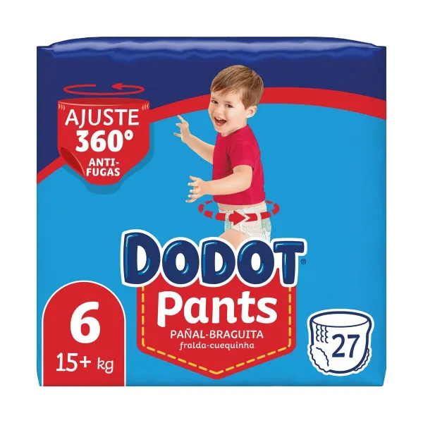 Одноразовые подгузники Dodot Dodot Pants 15+ kg Размер 6 27 штук