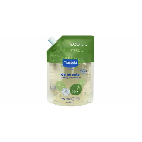 2-in-1 geeli ja shampoo Mustela   400 ml Täyttö