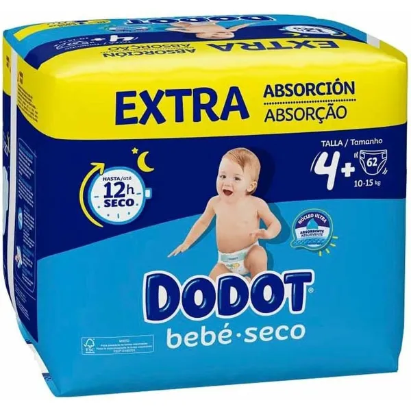 Одноразовые подгузники Dodot Etapas Extra 4 10-15 kg (62 штук)