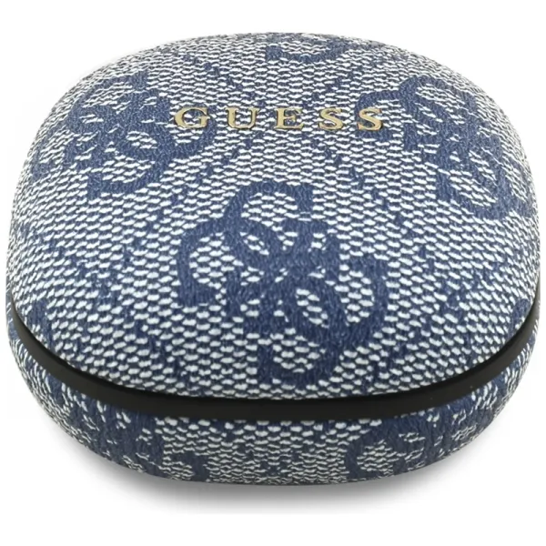 Guess 4G Classic Metal Logo - Bluetooth TWS ENC sluchátka + nabíjecí pouzdro (Modrá)