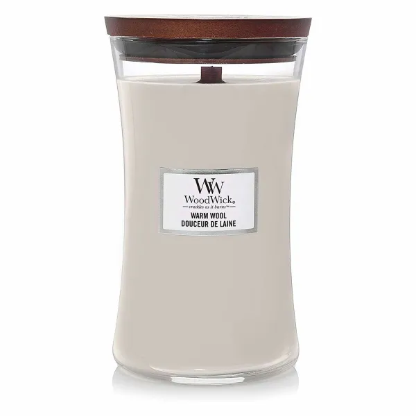 Aromātiska svece Woodwick Warm Wool 610 g