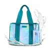 Case-Mate Large Travel Tote Bag – Waterproof Shoulder Bag with Phone Pouch (Emerald Blue Soap Bubble)