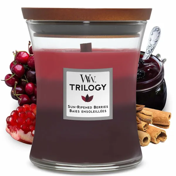 Aromātiska svece Woodwick Black Cherry 275 g