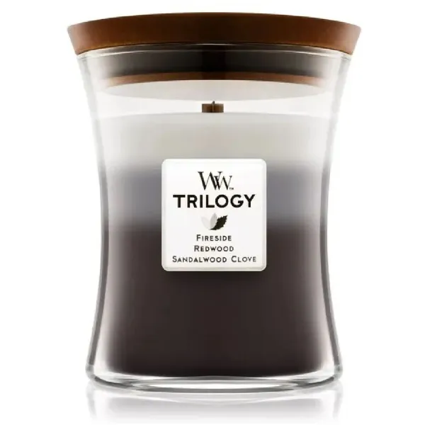 Aromātiska svece Woodwick Trilogy Medium Hourglass Candles