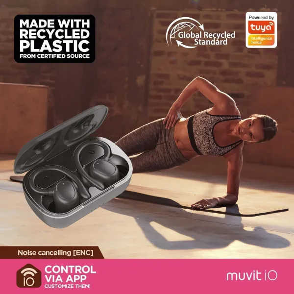 In-ear Bluetooth Headphones Muvit iO Black
