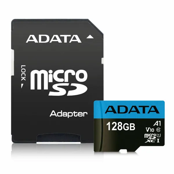 Micro-SD-Muistikortti Adapterilla Adata AUSDX128GUICL10A1-RA1 128 GB