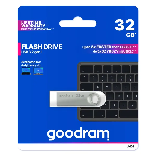 USB atmintukas GoodRam UNO3-0320S0R11 Sidabras 32 GB