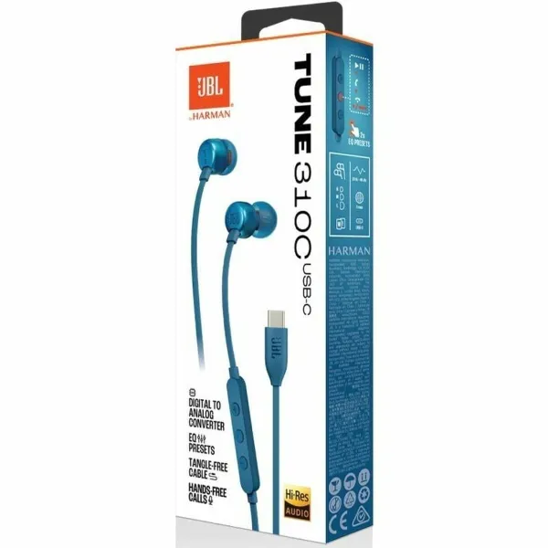 Kuulokkeet mikrofonilla JBL Tune 310C Sininen