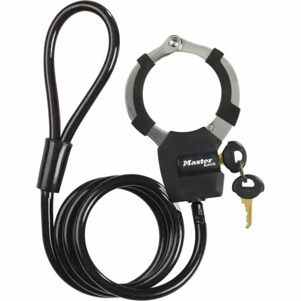 Tabalukuga kaabel Master Lock Must