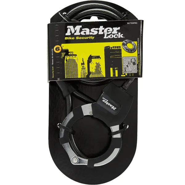 Tabalukuga kaabel Master Lock Must