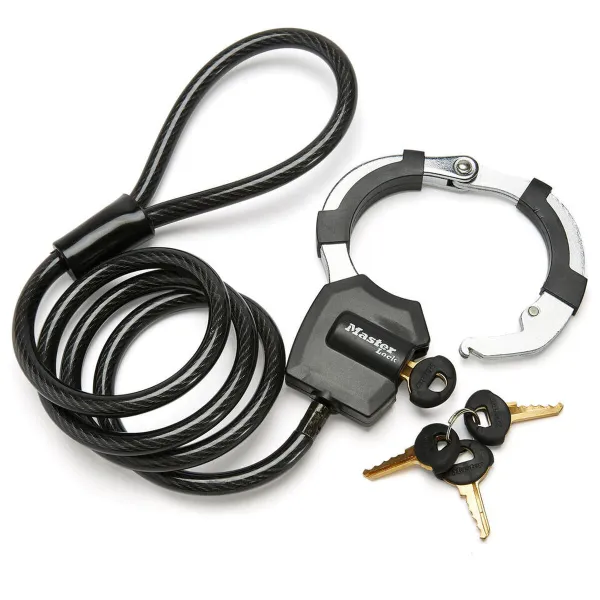 Tabalukuga kaabel Master Lock Must