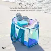 Case-Mate Large Travel Tote Bag – Waterproof Shoulder Bag with Phone Pouch (Emerald Blue Soap Bubble)