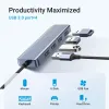 USB - Lightning kabelis Ugreen 70336 0,15 m Pilka