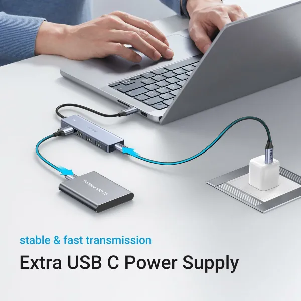 USB - Lightning kabelis Ugreen 70336 0,15 m Pilka