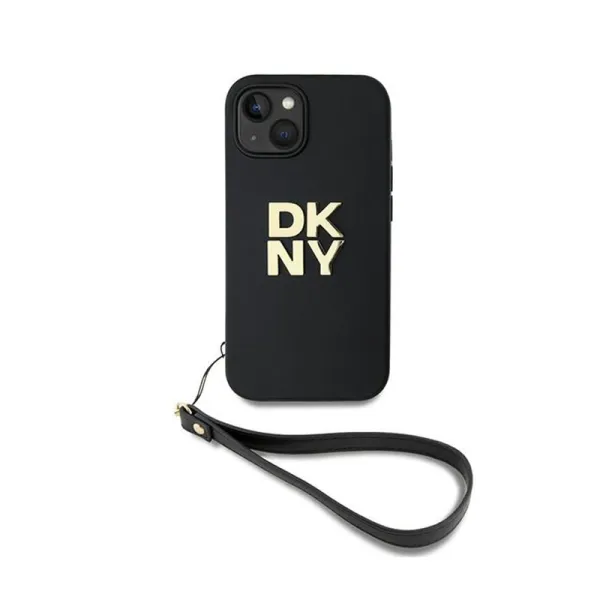 DKNY Wrist Strap Stock Logo - Case for iPhone 15 / 14 / 13 (Black)