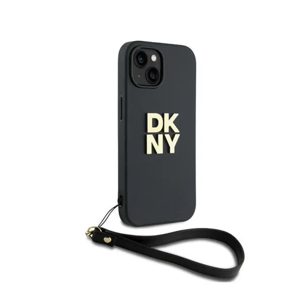 DKNY Wrist Strap Stock Logo - Case for iPhone 15 / 14 / 13 (Black)