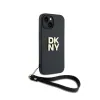 DKNY Wrist Strap Stock Logo - Case for iPhone 15 / 14 / 13 (Black)