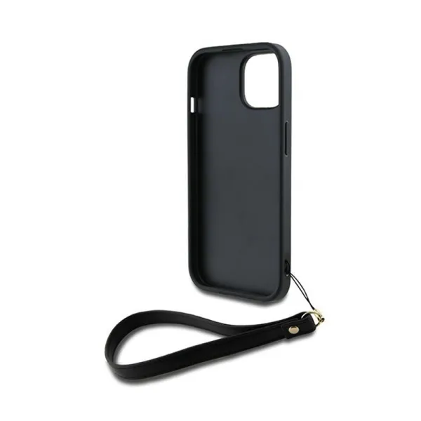 DKNY Wrist Strap Stock Logo - Case for iPhone 15 / 14 / 13 (Black)