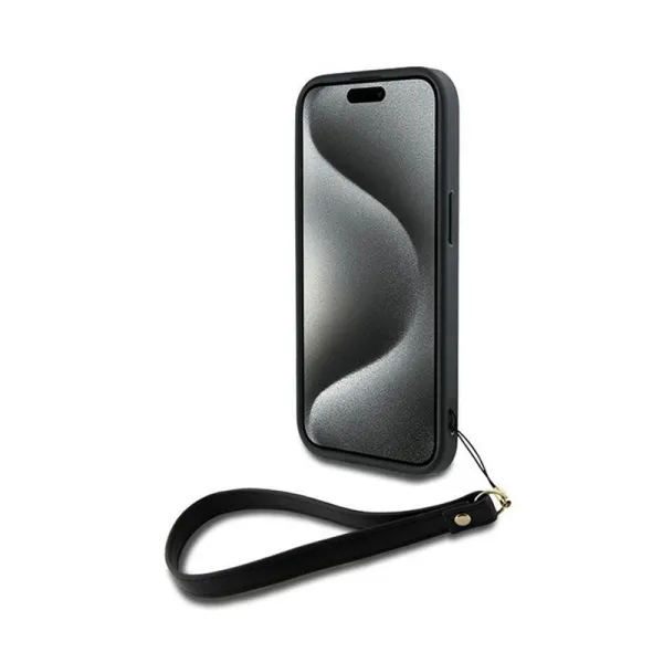 DKNY Wrist Strap Stock Logo - Case for iPhone 15 / 14 / 13 (Black)