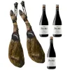Grain-Fed Ham Shoulder Linaje Negro 3,5 kg x 2 Bottle of red wine 750 ml x 3 Monte Real