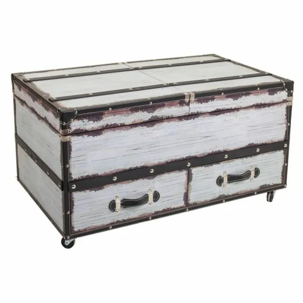 Pulloteline Alexandra House Living Valkoinen Kangas Puu MDF 60 x 55 x 100 cm