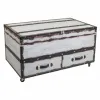 Pulloteline Alexandra House Living Valkoinen Kangas Puu MDF 60 x 55 x 100 cm