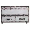 Pulloteline Alexandra House Living Valkoinen Kangas Puu MDF 60 x 55 x 100 cm
