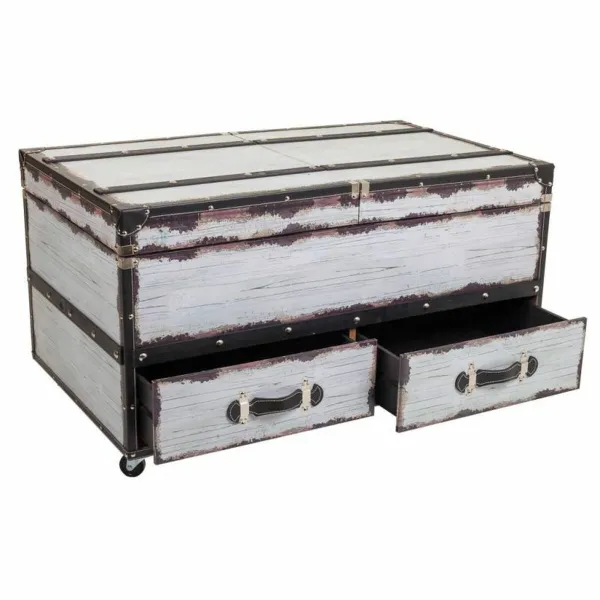 pudeļu statīvs Alexandra House Living Balts Canvas Koks MDF 60 x 55 x 100 cm