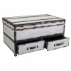 pudeļu statīvs Alexandra House Living Balts Canvas Koks MDF 60 x 55 x 100 cm