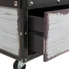 Pulloteline Alexandra House Living Valkoinen Kangas Puu MDF 60 x 55 x 100 cm