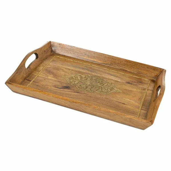 Padėklas Alexandra House Living Ruda Mango mediena 31 x 16 x 49 cm