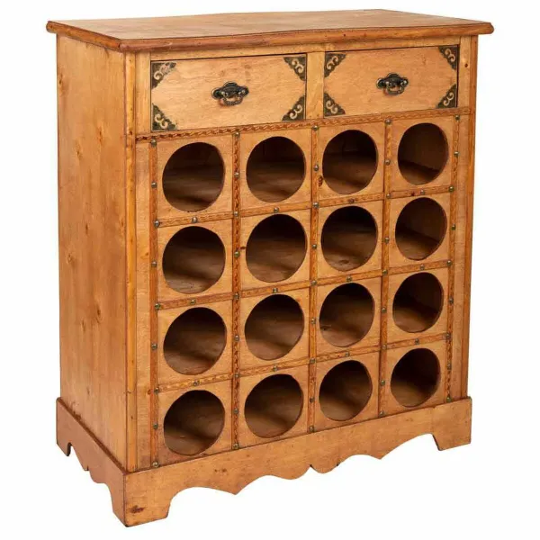 pudeļu statīvs Alexandra House Living PVC Koks Dzelzs 31 x 69 x 63 cm Ar kastēm