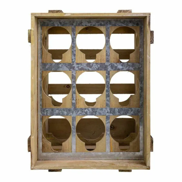 Bottle rack Alexandra House Living Natural Fir wood 32 x 43 x 33 cm 9 bottles Box