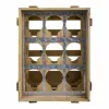 pudeļu statīvs Alexandra House Living Dabisks Egles koksne 32 x 43 x 33 cm 9 pudeles Bloks