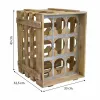 pudeļu statīvs Alexandra House Living Dabisks Egles koksne 32 x 43 x 33 cm 9 pudeles Bloks