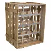 pudeļu statīvs Alexandra House Living Dabisks Egles koksne 32 x 55 x 41 cm 16 pudeles Bloks