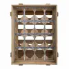 pudeļu statīvs Alexandra House Living Dabisks Egles koksne 32 x 55 x 41 cm 16 pudeles Bloks
