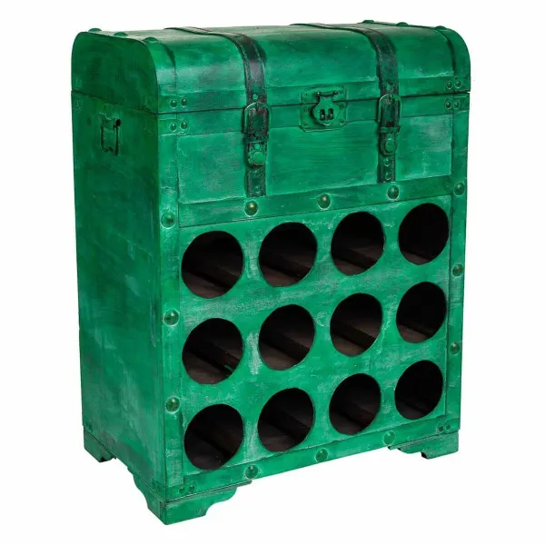 Butelių laikiklis Alexandra House Living PVC Medžio Metalinis 28 x 59 x 45 cm Dėžė