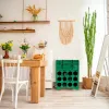 Butelių laikiklis Alexandra House Living PVC Medžio Metalinis 28 x 59 x 45 cm Dėžė