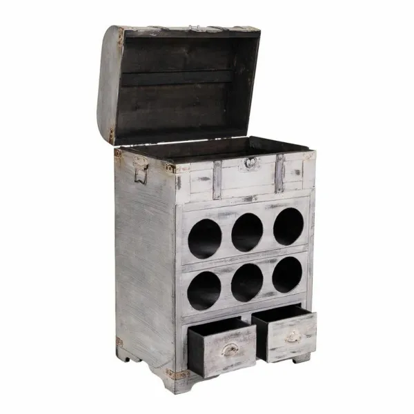 Butelių laikiklis Alexandra House Living PVC Medžio Metalinis 30 x 64 x 41 cm Dėžė