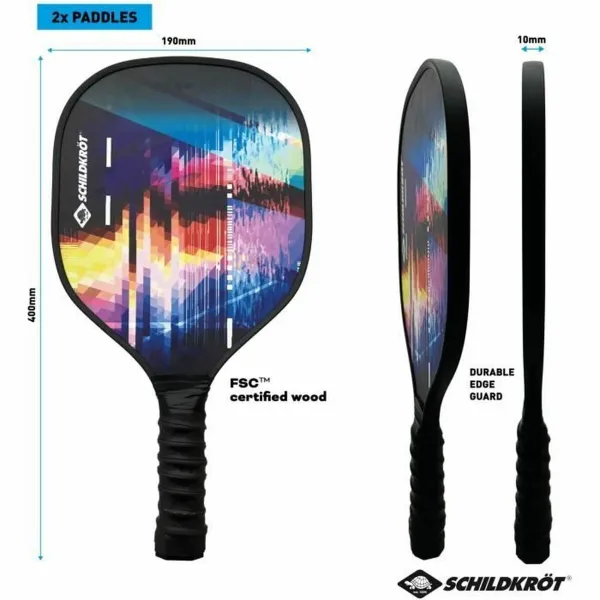 Pickleball Paddle Schildkröt Black Wood