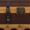 Bottle rack Alexandra House Living Brown PVC Wood Metal Cloth 28 x 59 x 45 cm Chest