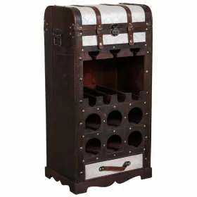 Butelių laikiklis Alexandra House Living Ruda PVC Medžio Metalinis Audinys 30 x 85 x 44 cm Dėžė