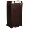 Butelių laikiklis Alexandra House Living Ruda PVC Medžio Metalinis Audinys 30 x 85 x 44 cm Dėžė