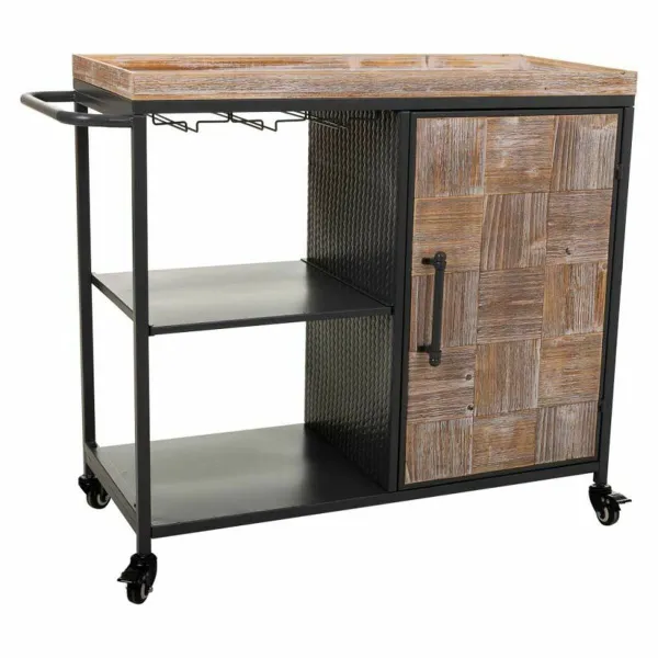 Pulloteline Alexandra House Living Ruskea Rauta Kuusi 40 x 83 x 100 cm Renkailla