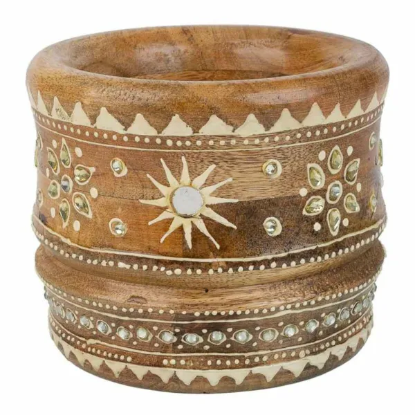 Keittiömortteli Alexandra House Living Mangopuu 14 x 25 x 14 cm Ruskea