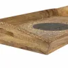 Tray Alexandra House Living White Natural Mango wood 25 x 6 x 48 cm